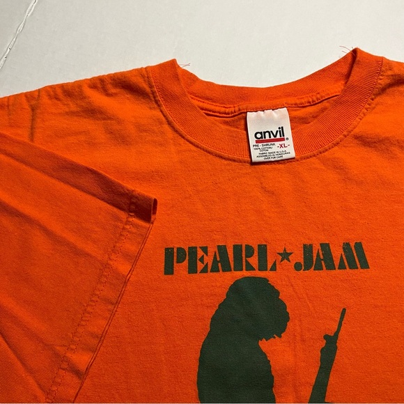 Vintage Pearl Jam Ape Man Shirt Adult Extra Large Orange Tour Promo Concert - Picture 8 of 12